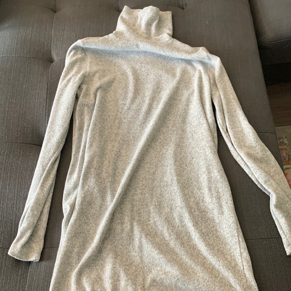 Stradivarius, gray turtleneck dress, size small